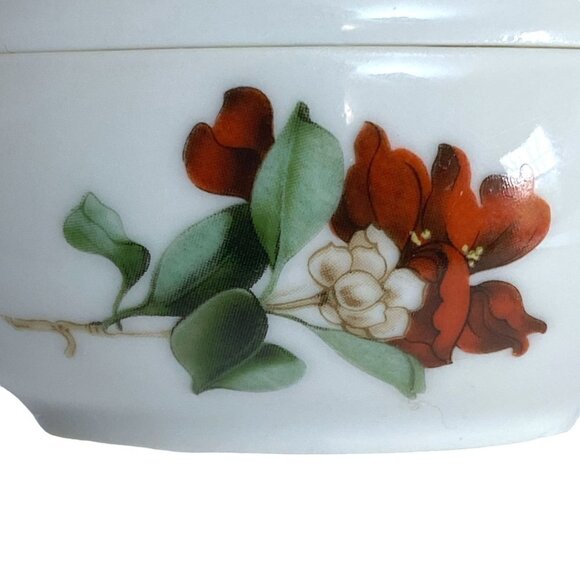 Limoges Porcelain Box Rochard France Red Poppies Egg Shape Trinket Box - Picture 10 of 15